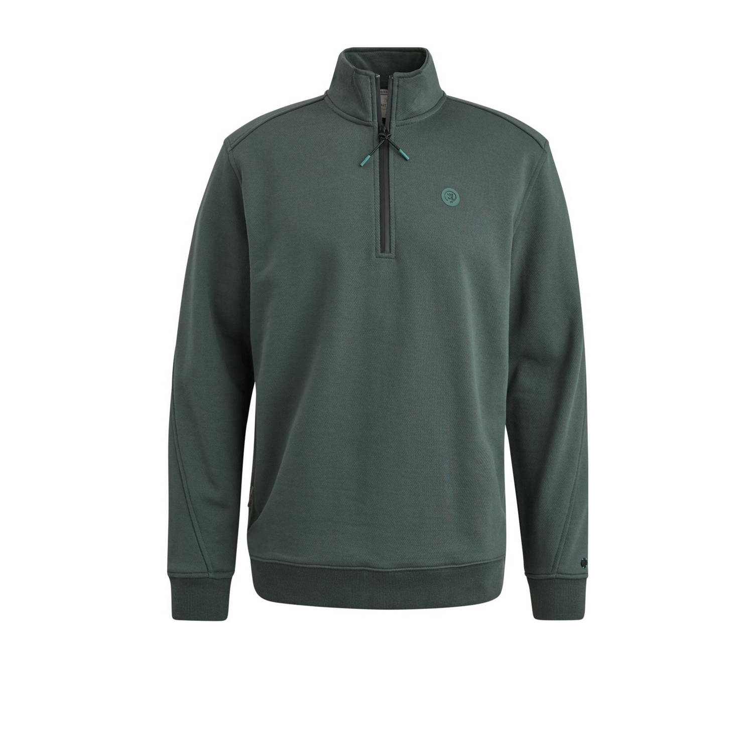 Cast Iron Half Zip Trui Groen