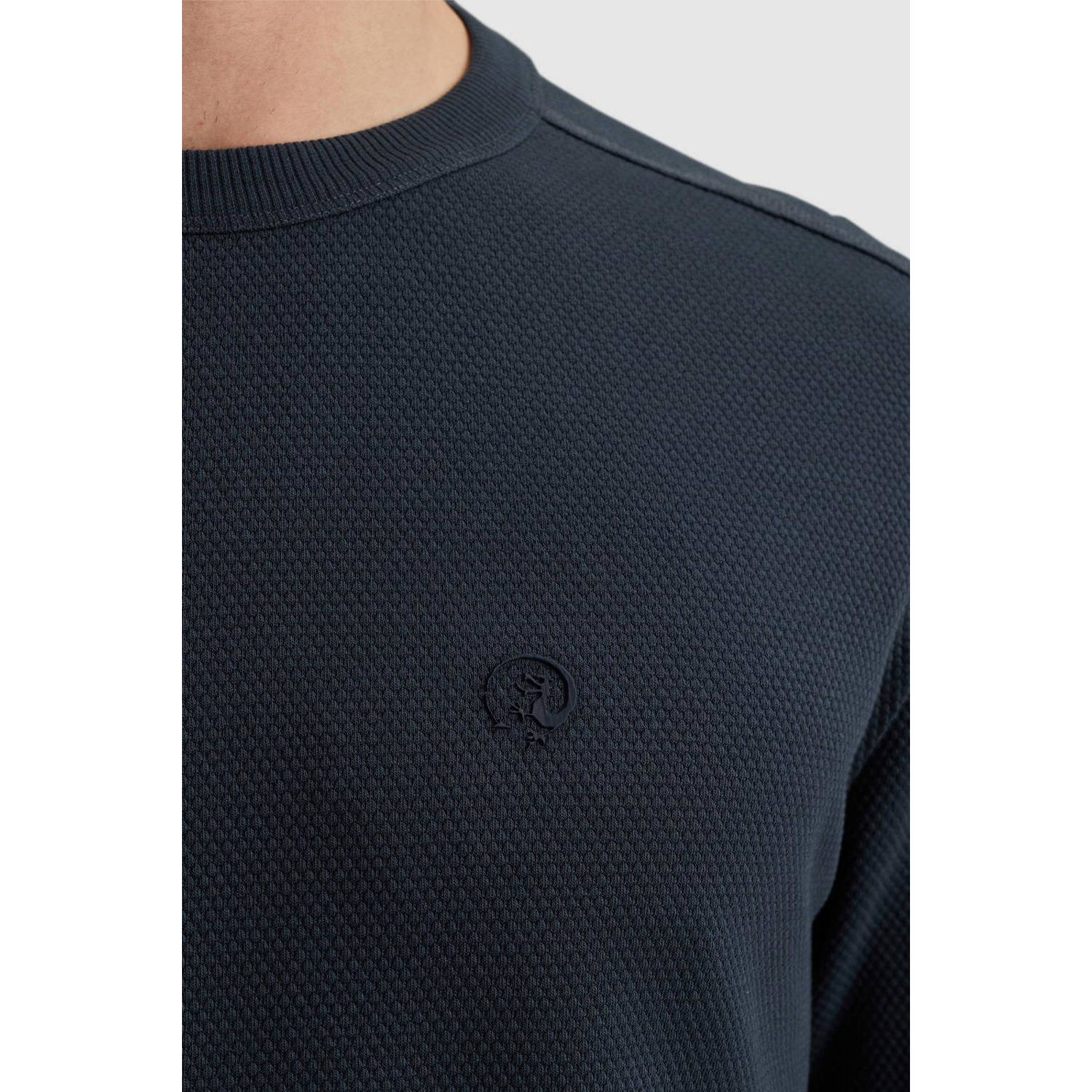 Cast Iron gebreide regular fit longsleeve navy