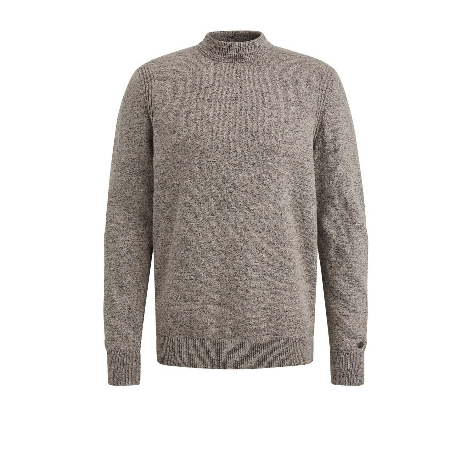 CAST IRON Heren Truien & Vesten Mock Neck Regular Fit Cotton Mix Bruin