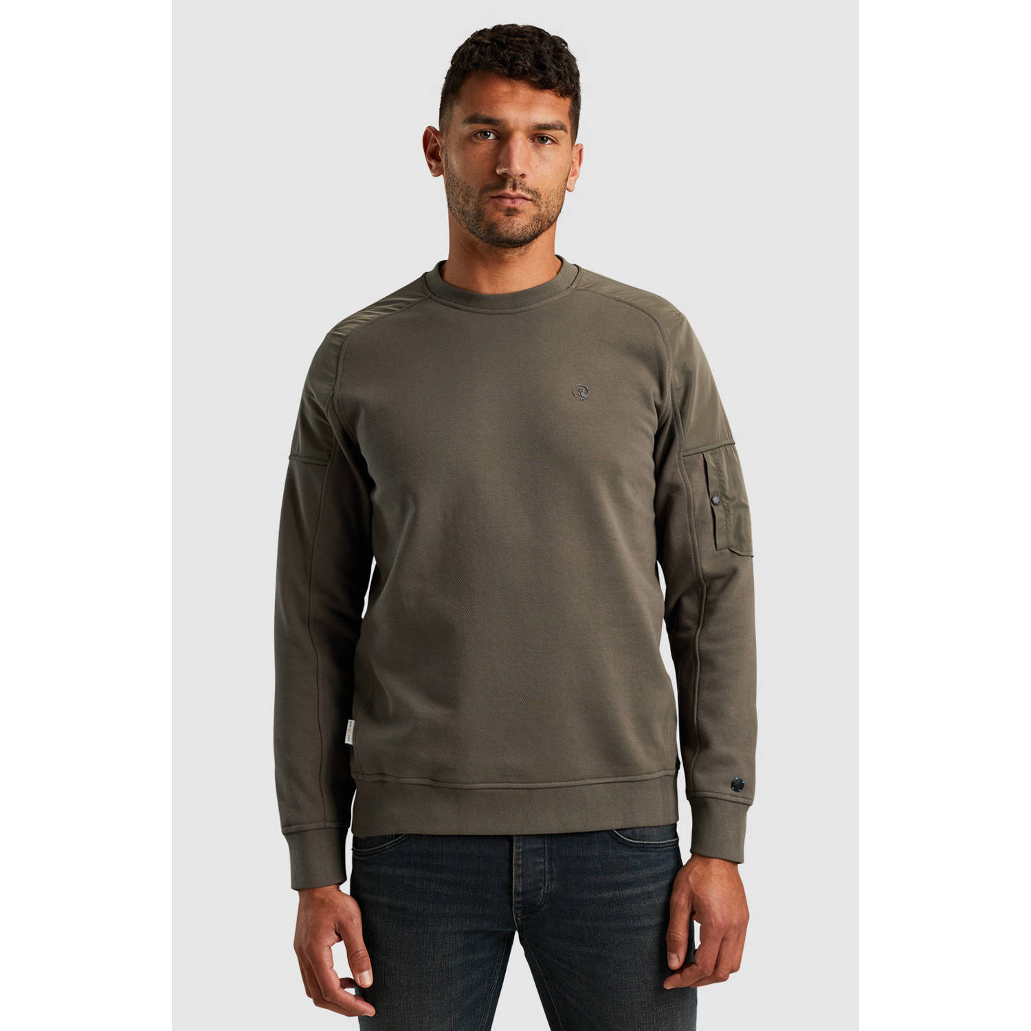 Cast Iron sweater bruin