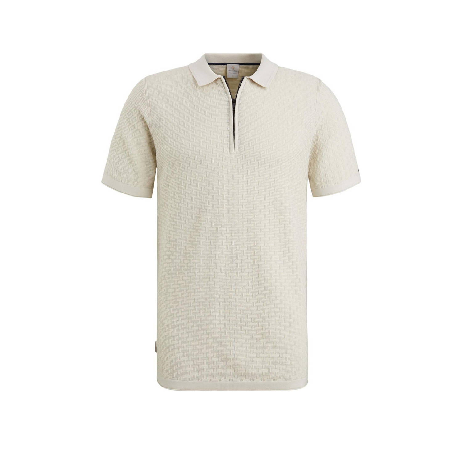 Cast Iron Korte Mouw Polo Katoen Modal Beige Heren