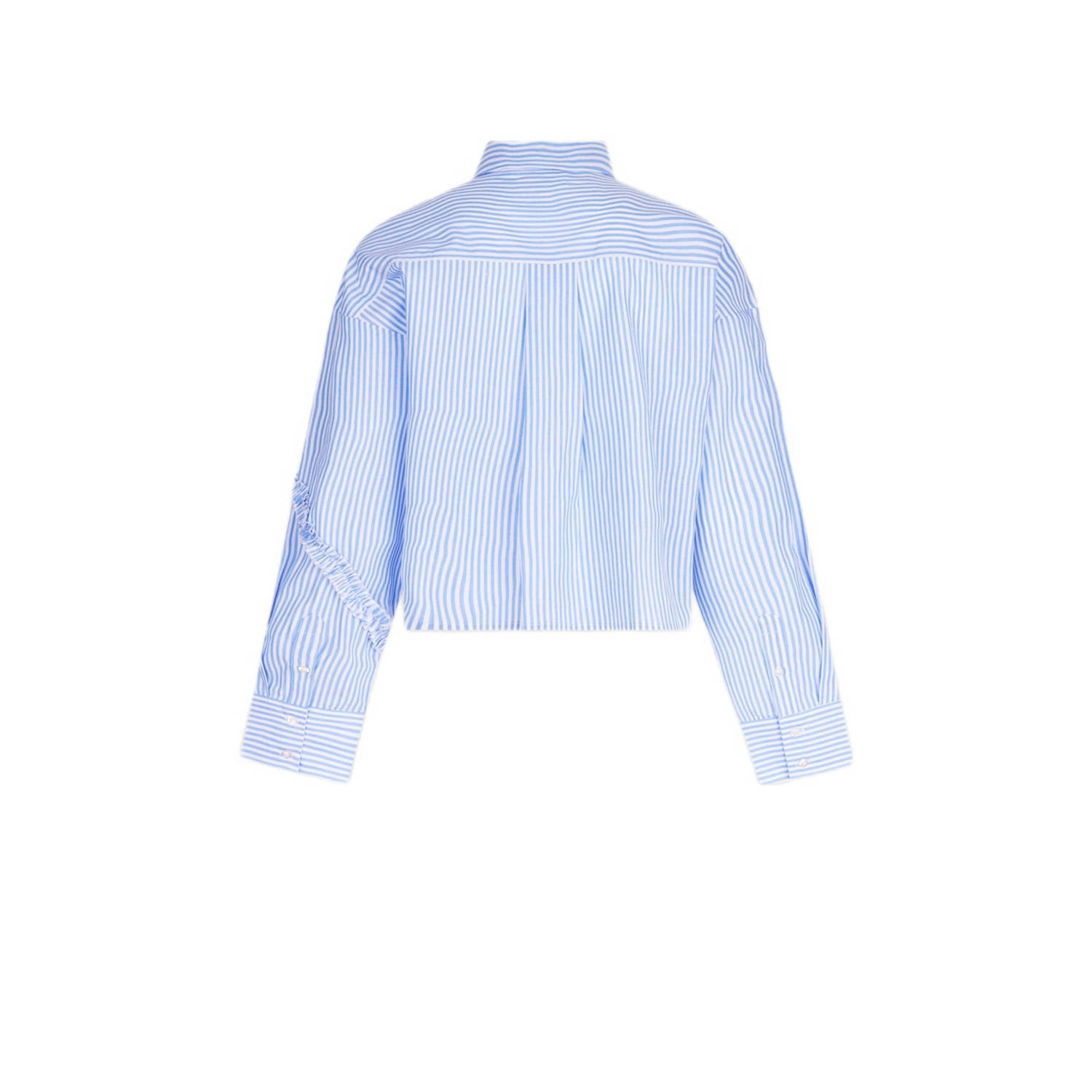 Shoeby gestreepte blouse lichtblauw wit