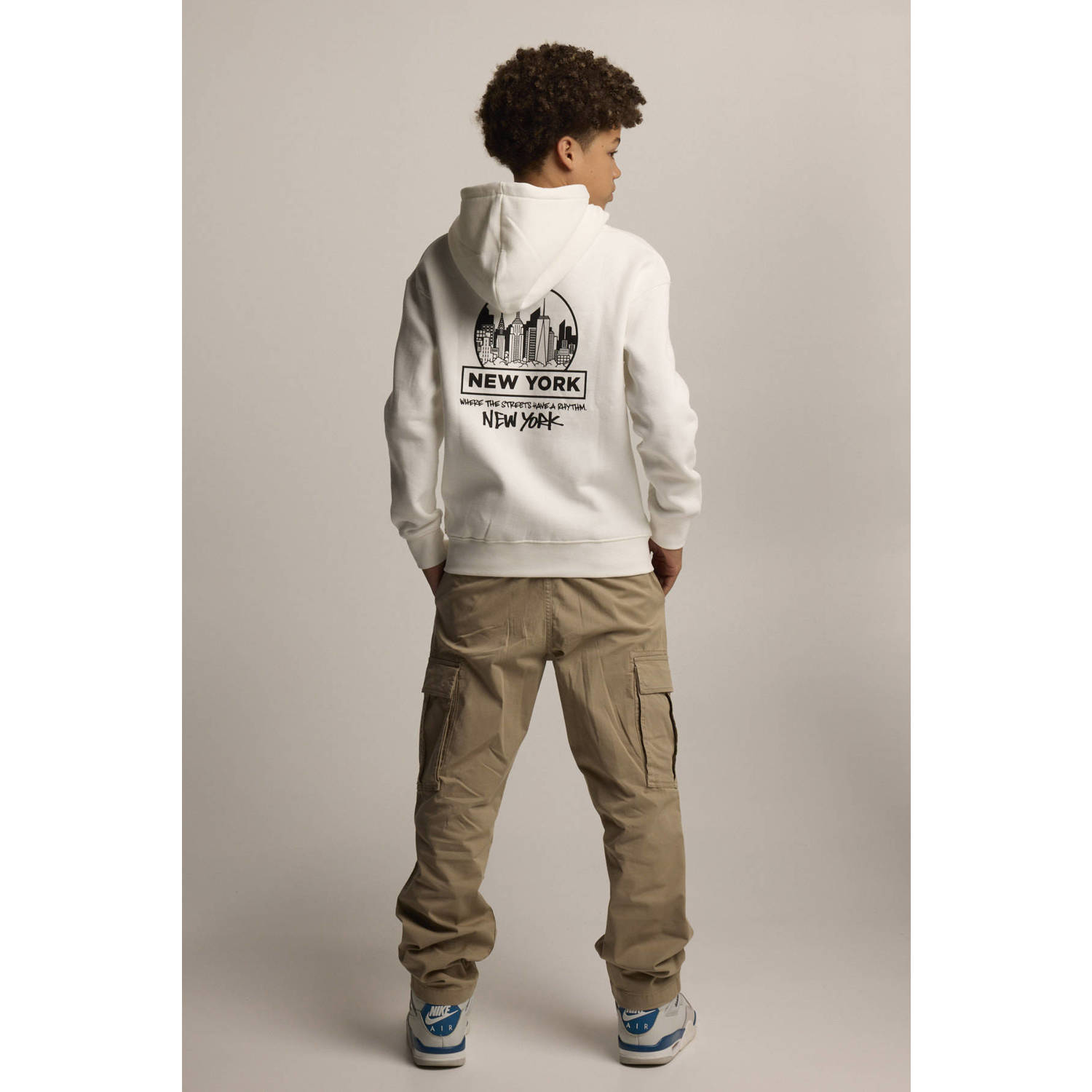 America Today hoodie met backprint offwhite