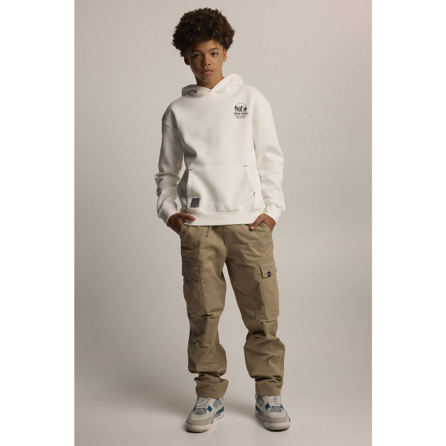 America Today hoodie met backprint offwhite