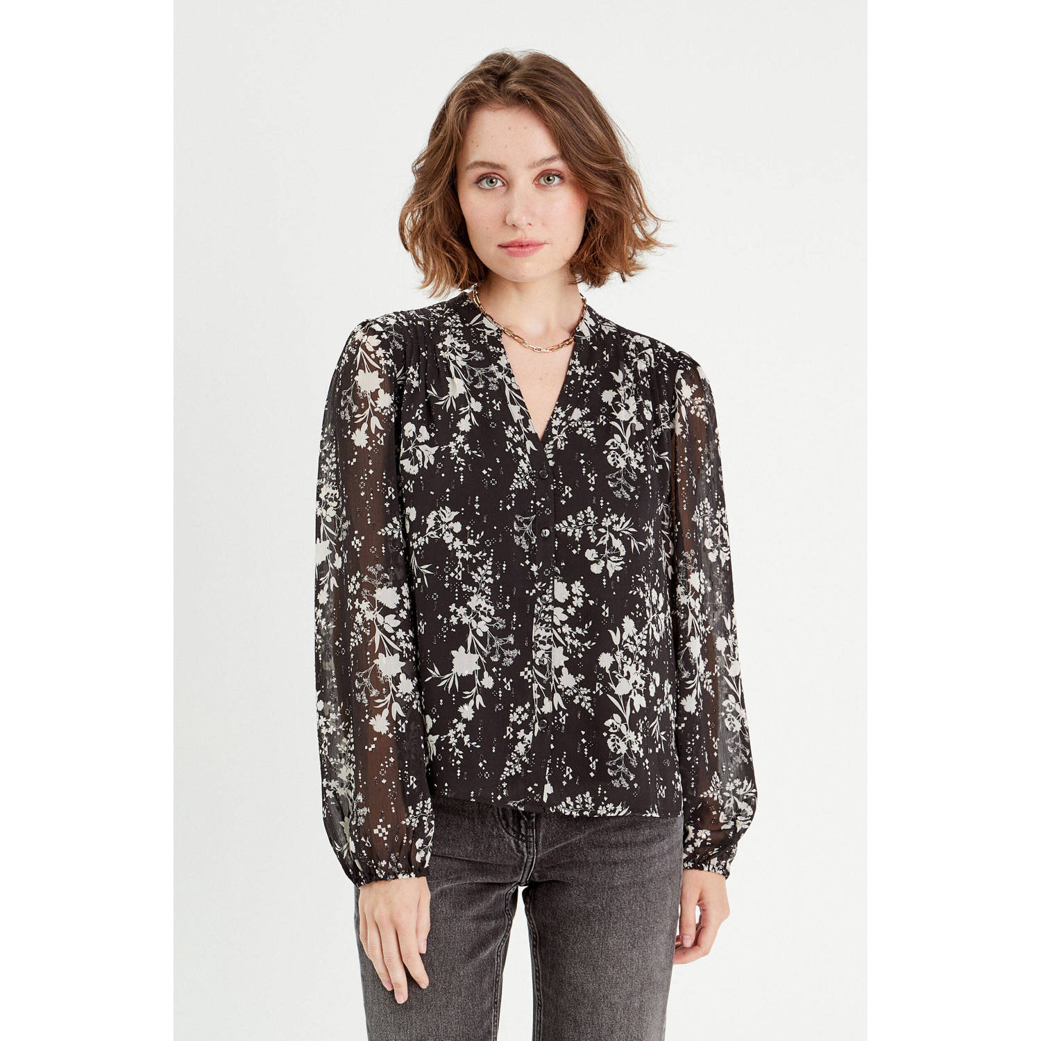 Cache semi-transparante blouse