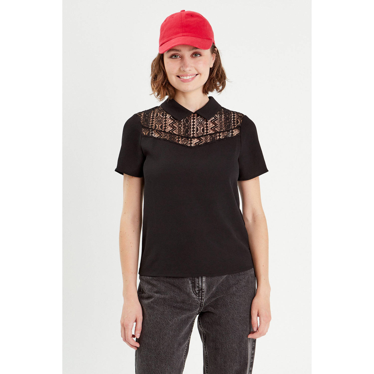 Cache top zwart