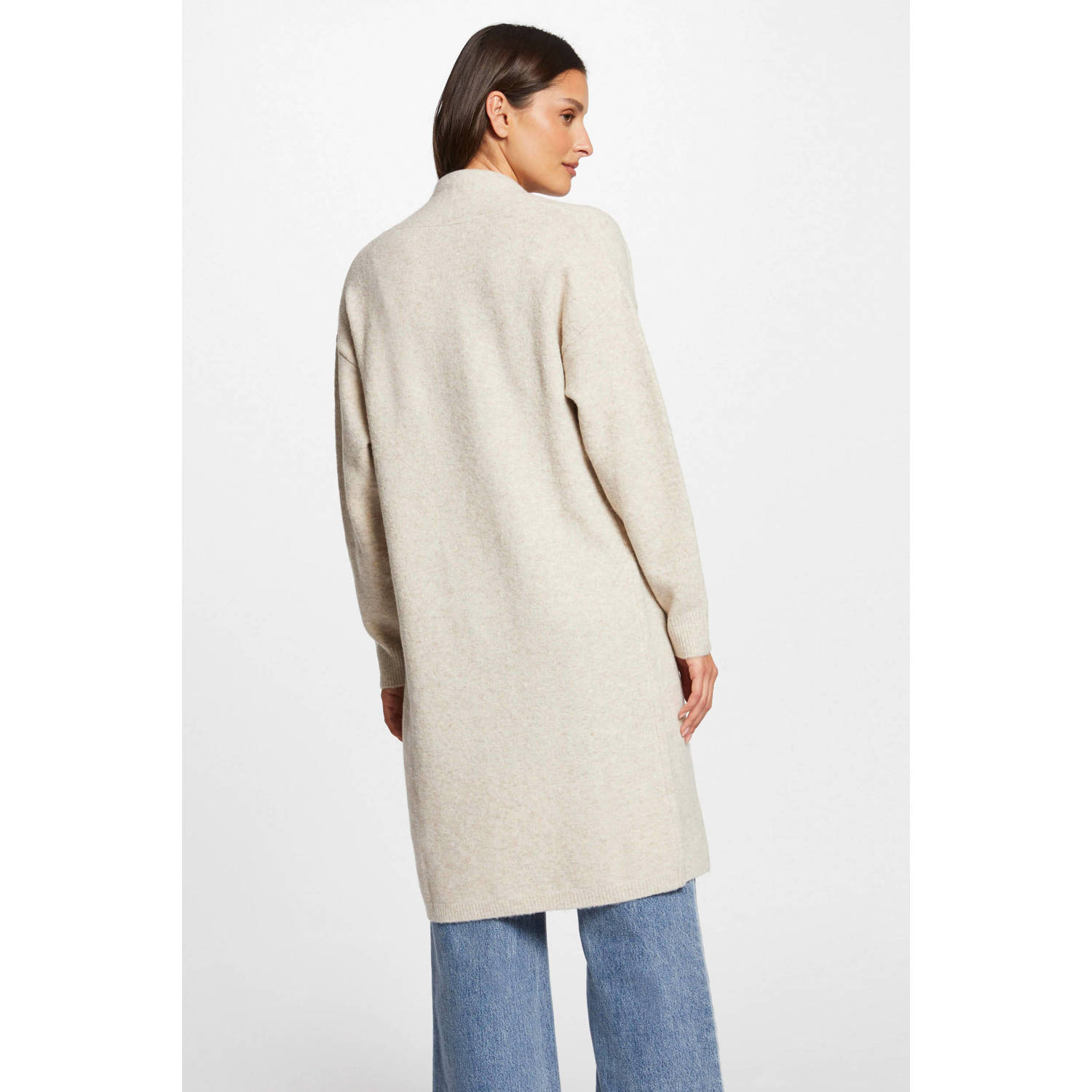 Morgan gebreid vest beige