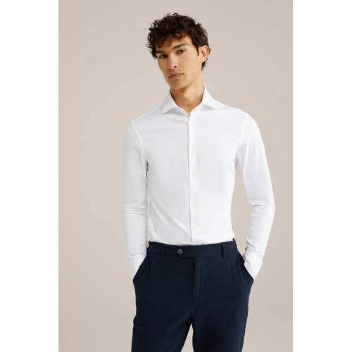 WE Fundamentals Tall fit casual overhemd wit afbeelding