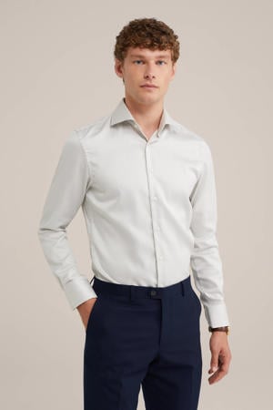 slim fit overhemd lichtgroen