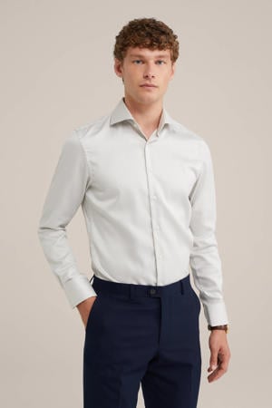 slim fit overhemd lichtgroen