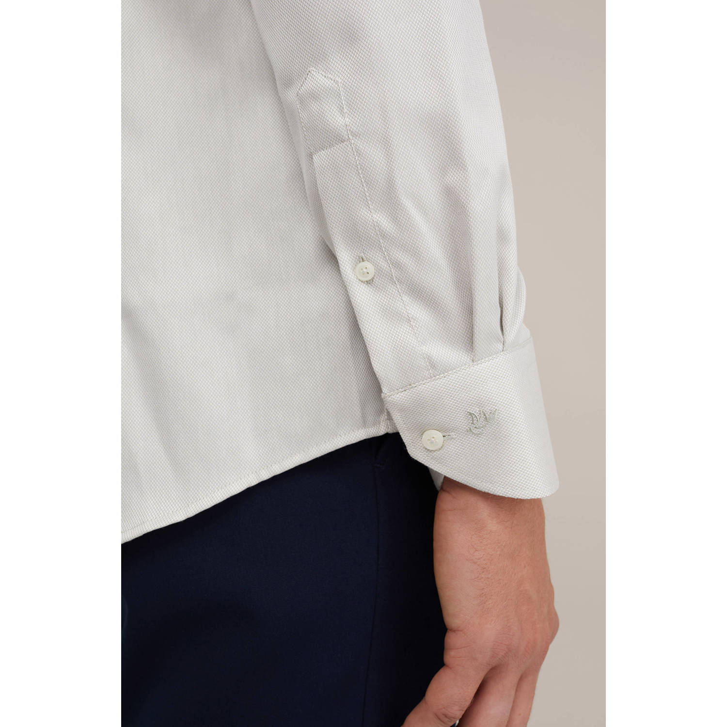 WE Fashion slim fit overhemd lichtgroen