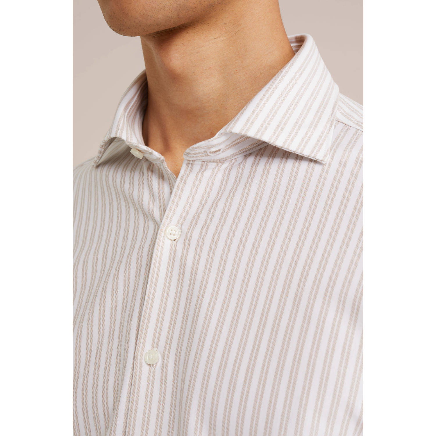 WE Fashion WE Fundamentals Tall fit overhemd beige