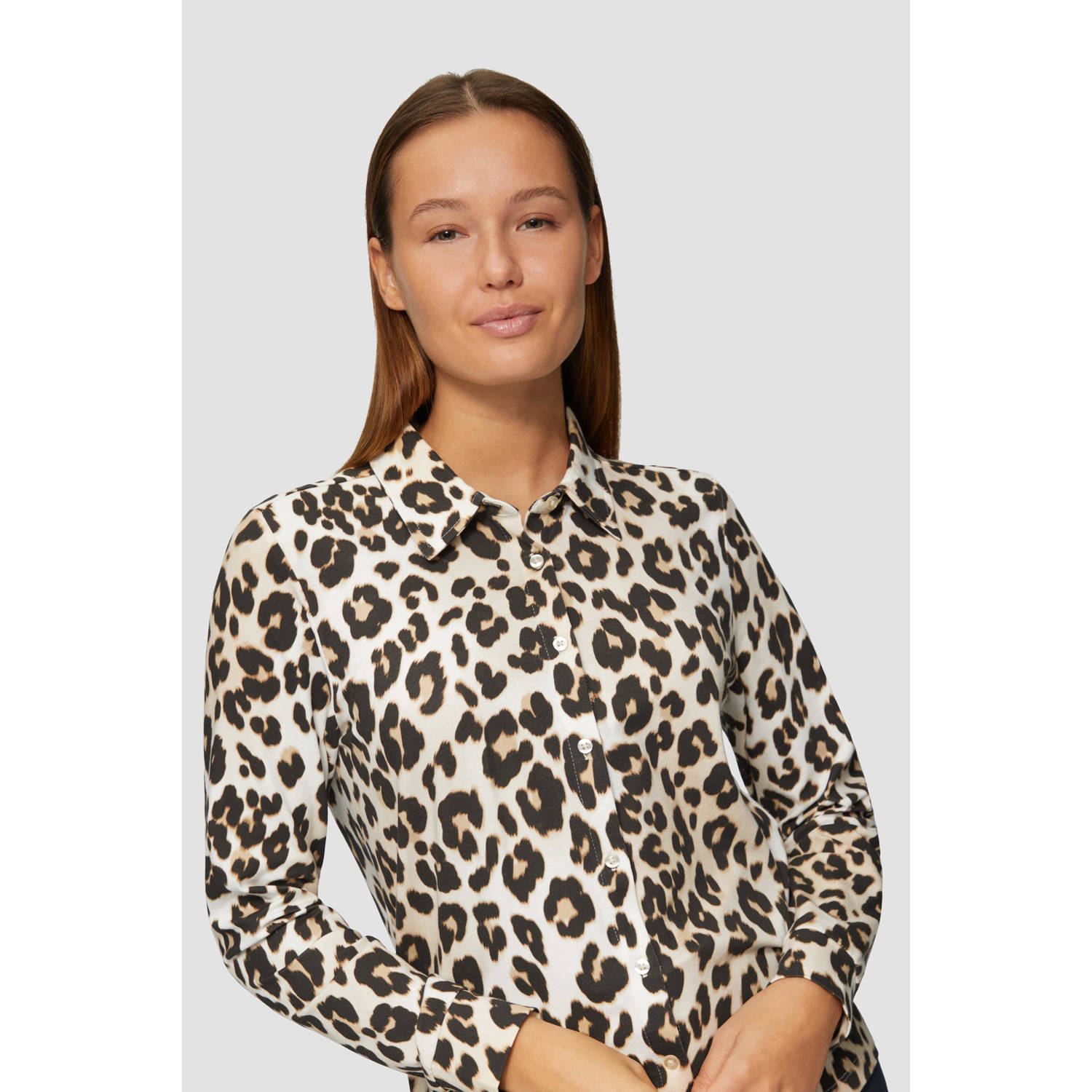 S.Oliver RED LABEL Regular fit overhemdblouse van jersey