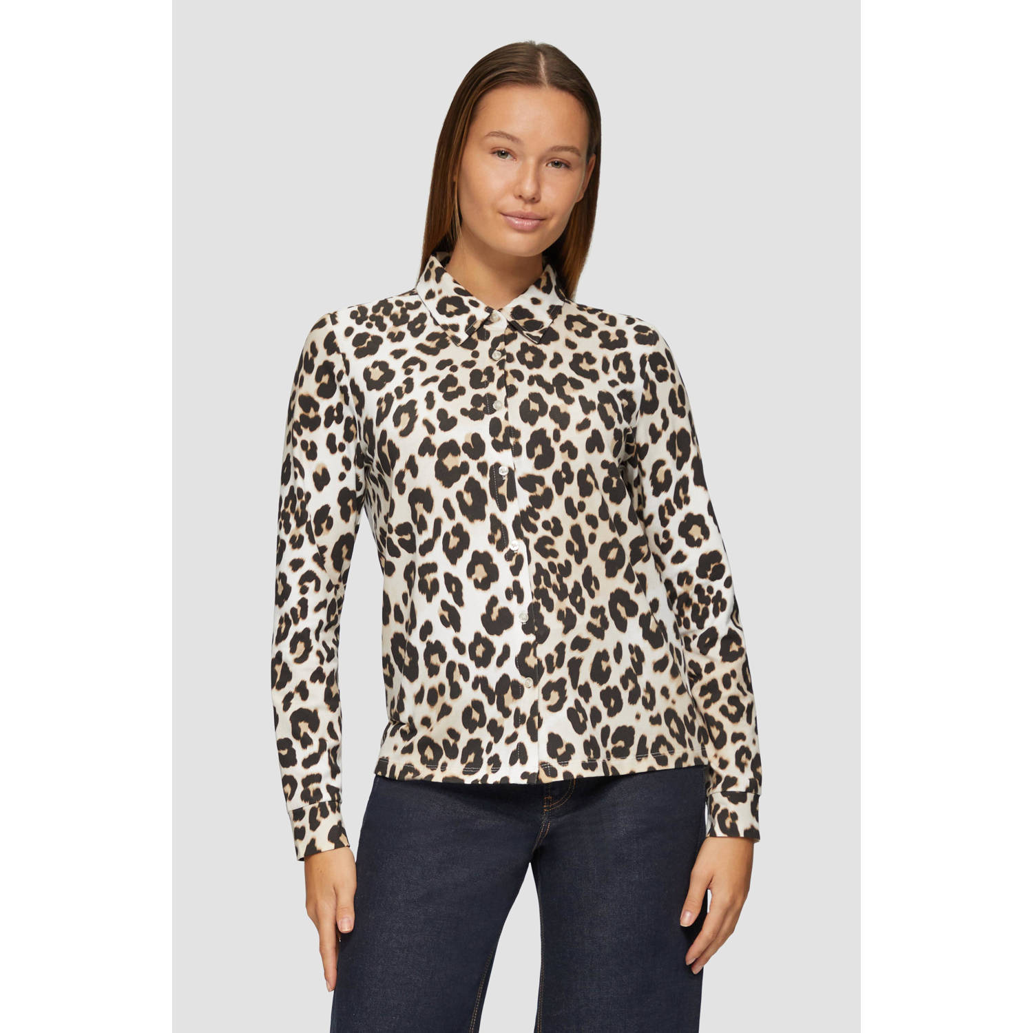 s.Oliver blouse met all over print ecru