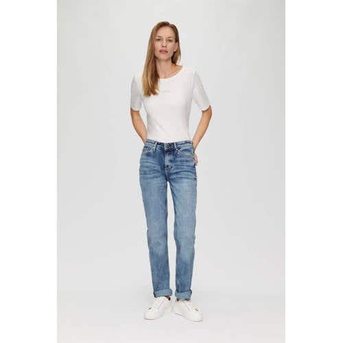 s.Oliver straight leg jeans Karolin medium blue afbeelding