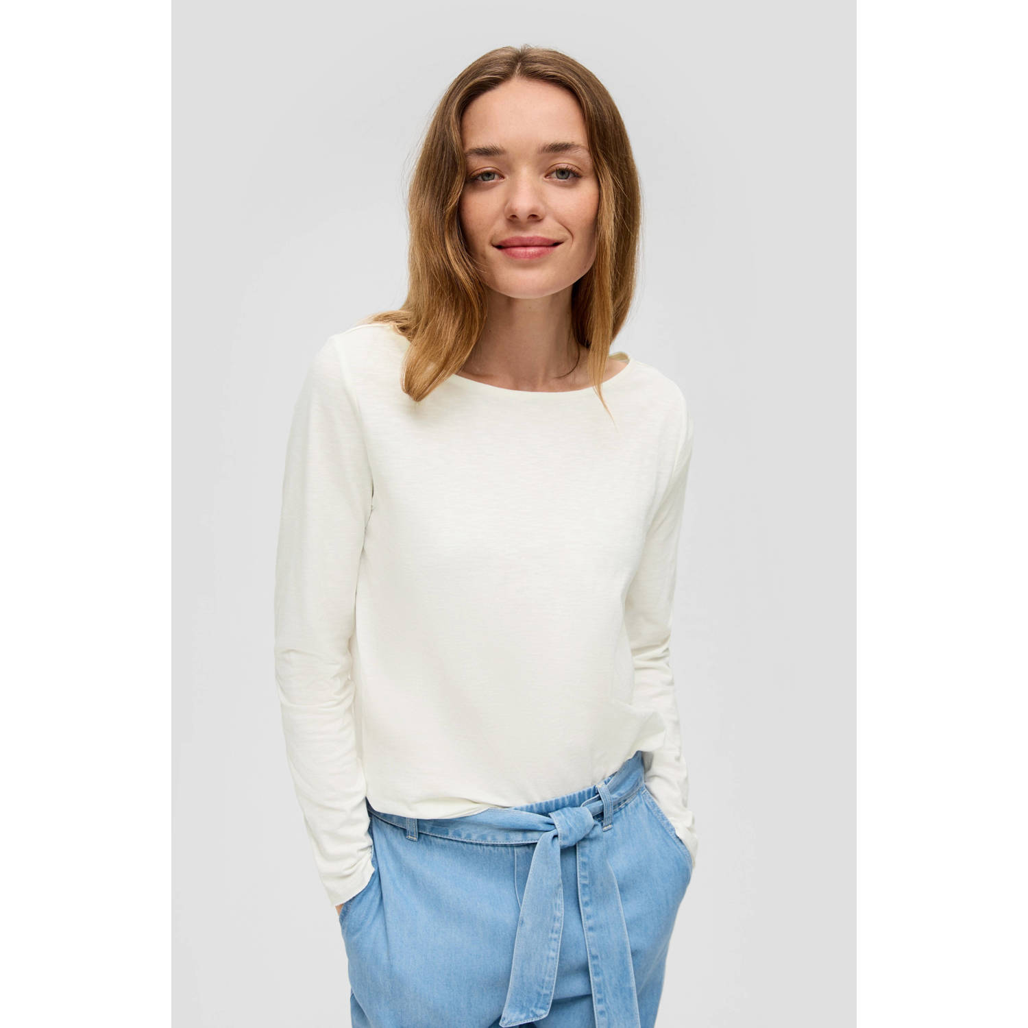 S.Oliver Shirt met lange mouwen met boothals