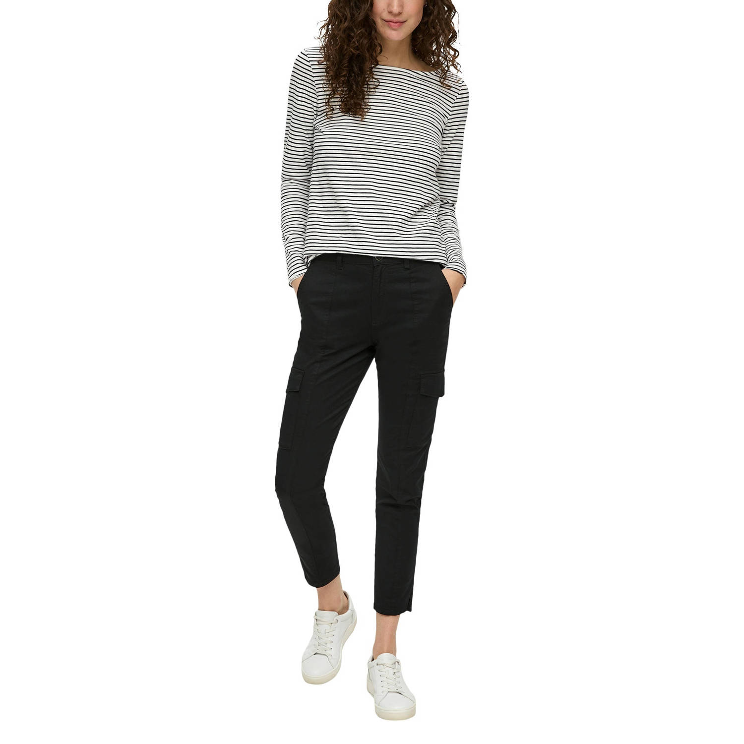S.Oliver Shirt met lange mouwen met boothals