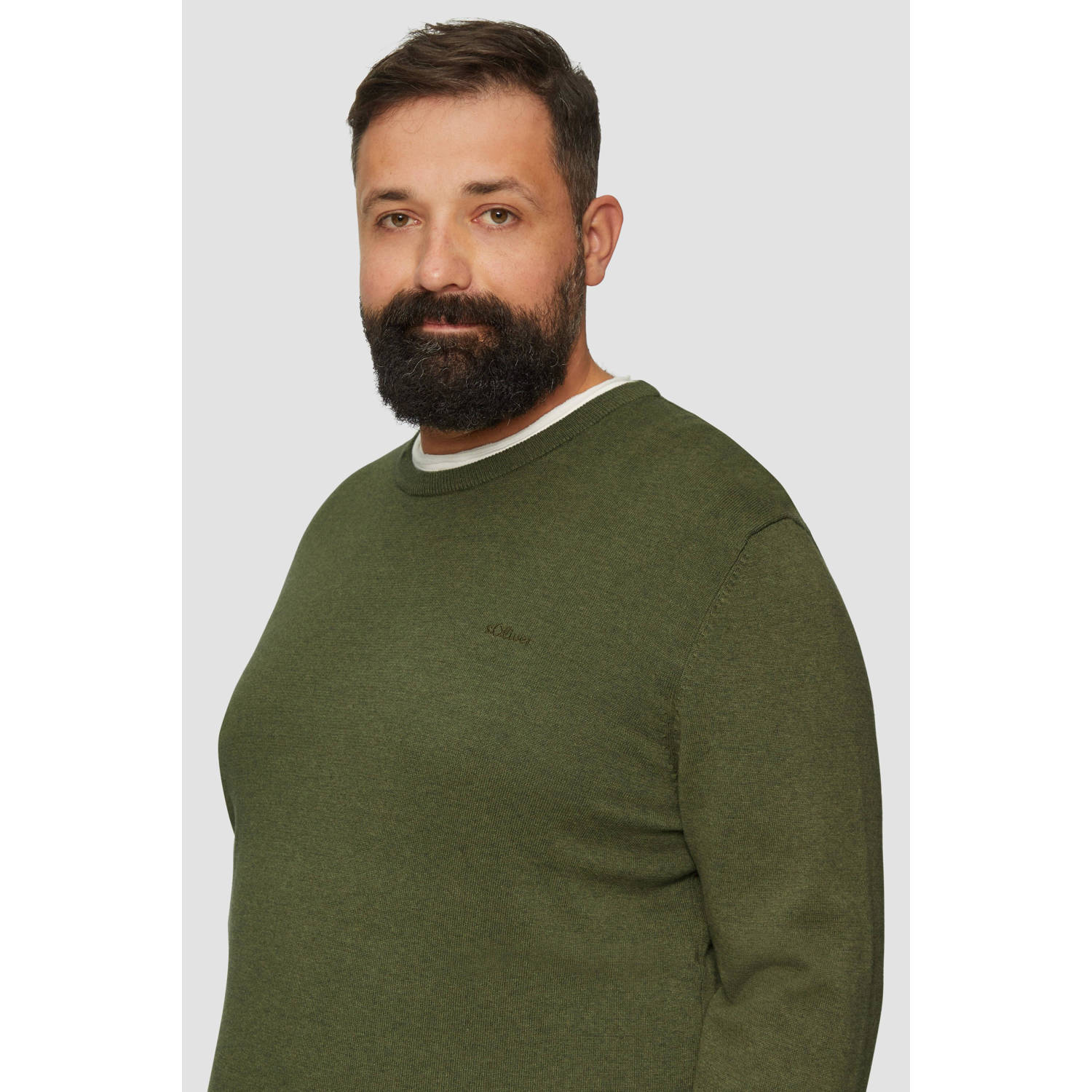 S.Oliver Big Size pullover olijfgroen