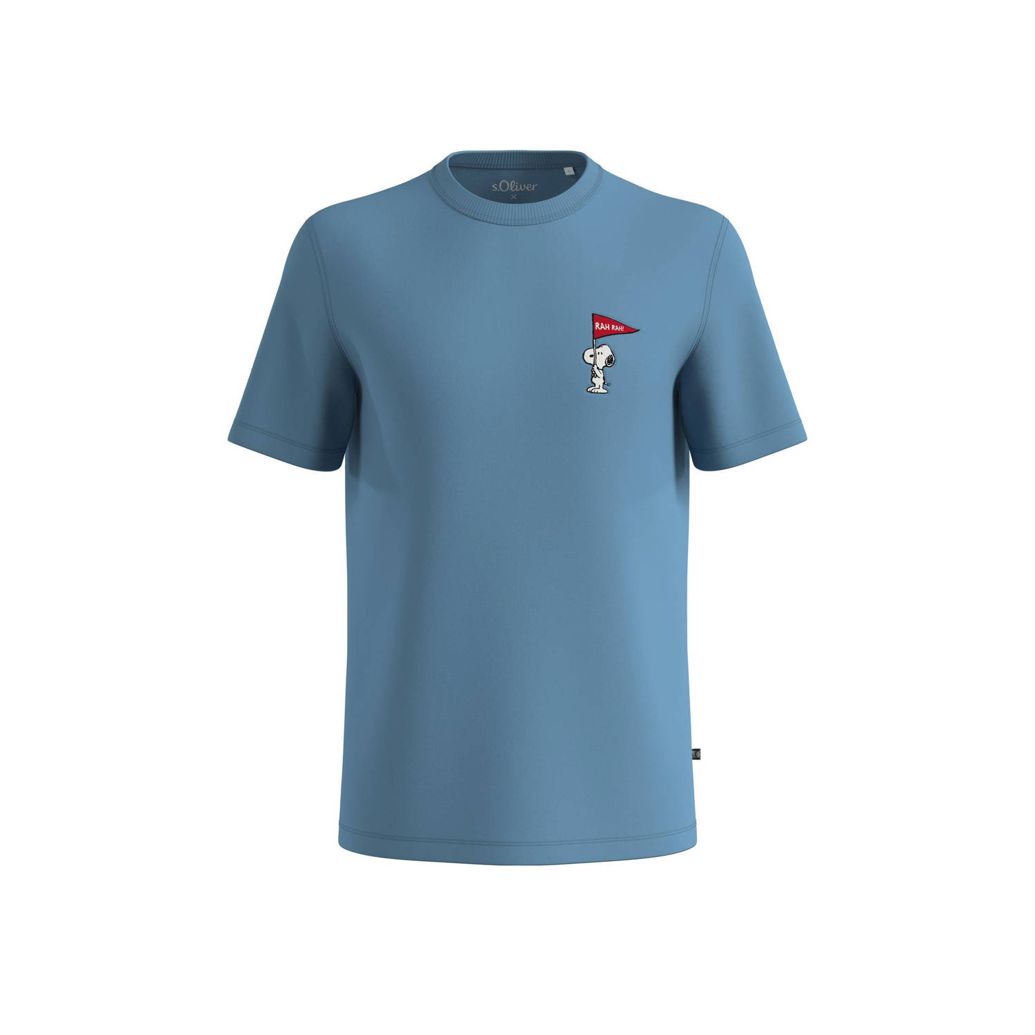 S.Oliver Big Size T-shirt Plus Size met printopdruk blauw