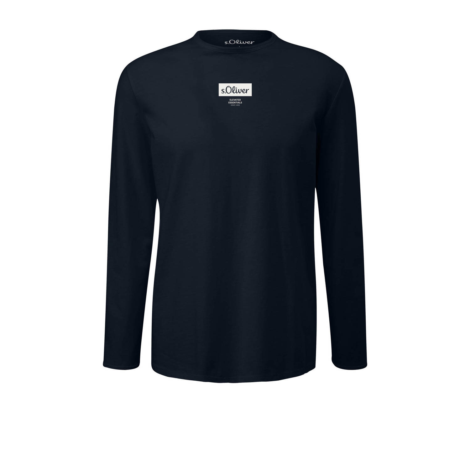 S.Oliver Big Size longsleeve Plus Size met printopdruk donkerblauw