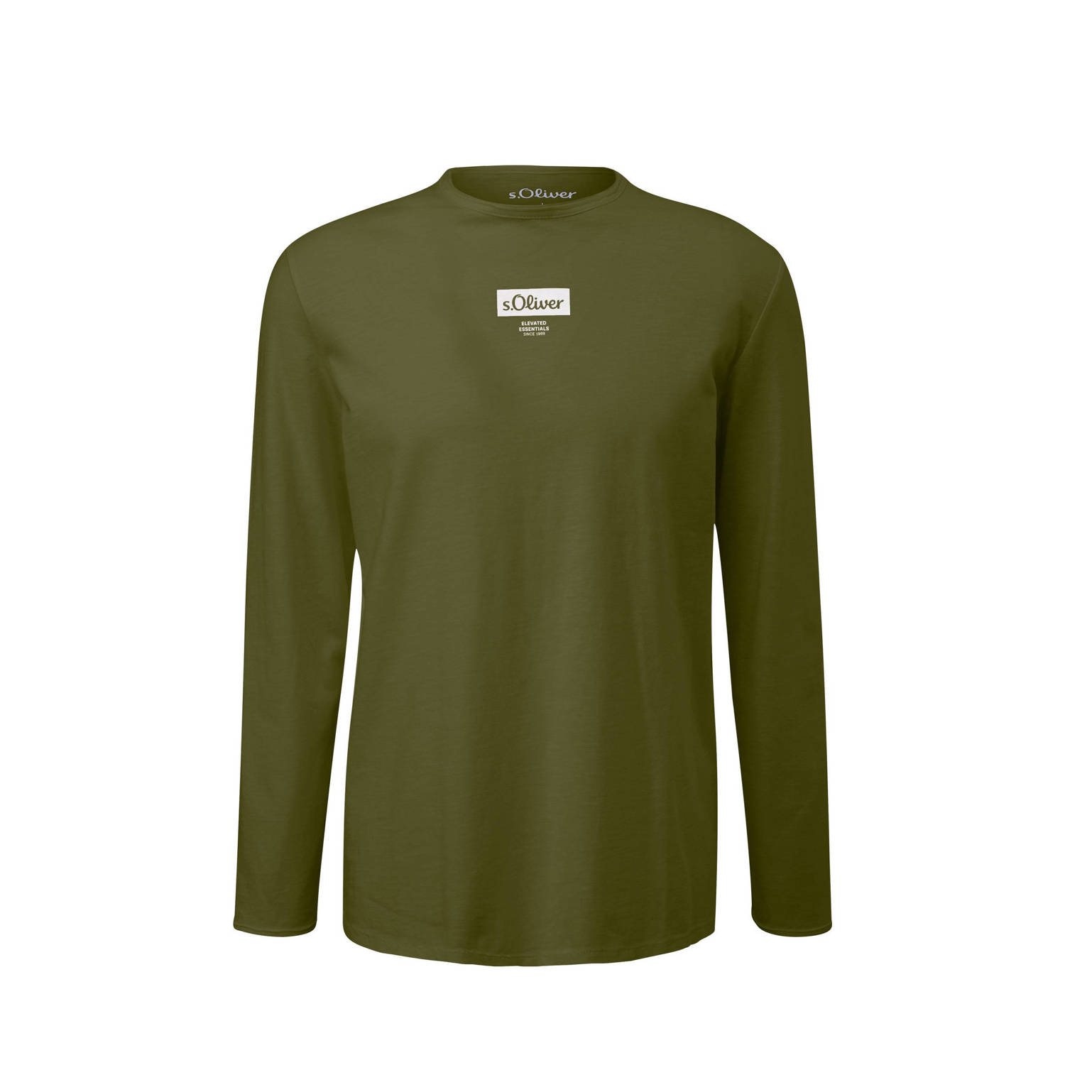 S.Oliver Big Size longsleeve Plus Size met printopdruk groen