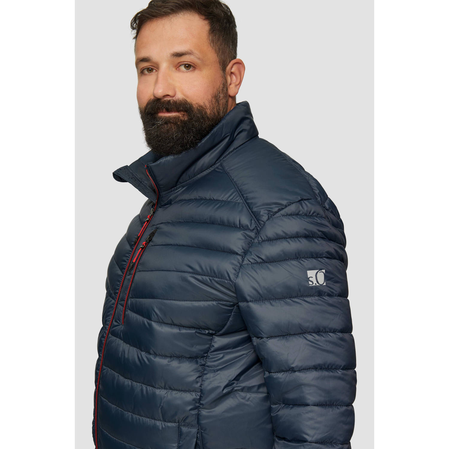 S.Oliver Big Size gewatteerde jas Plus Size donkerblauw