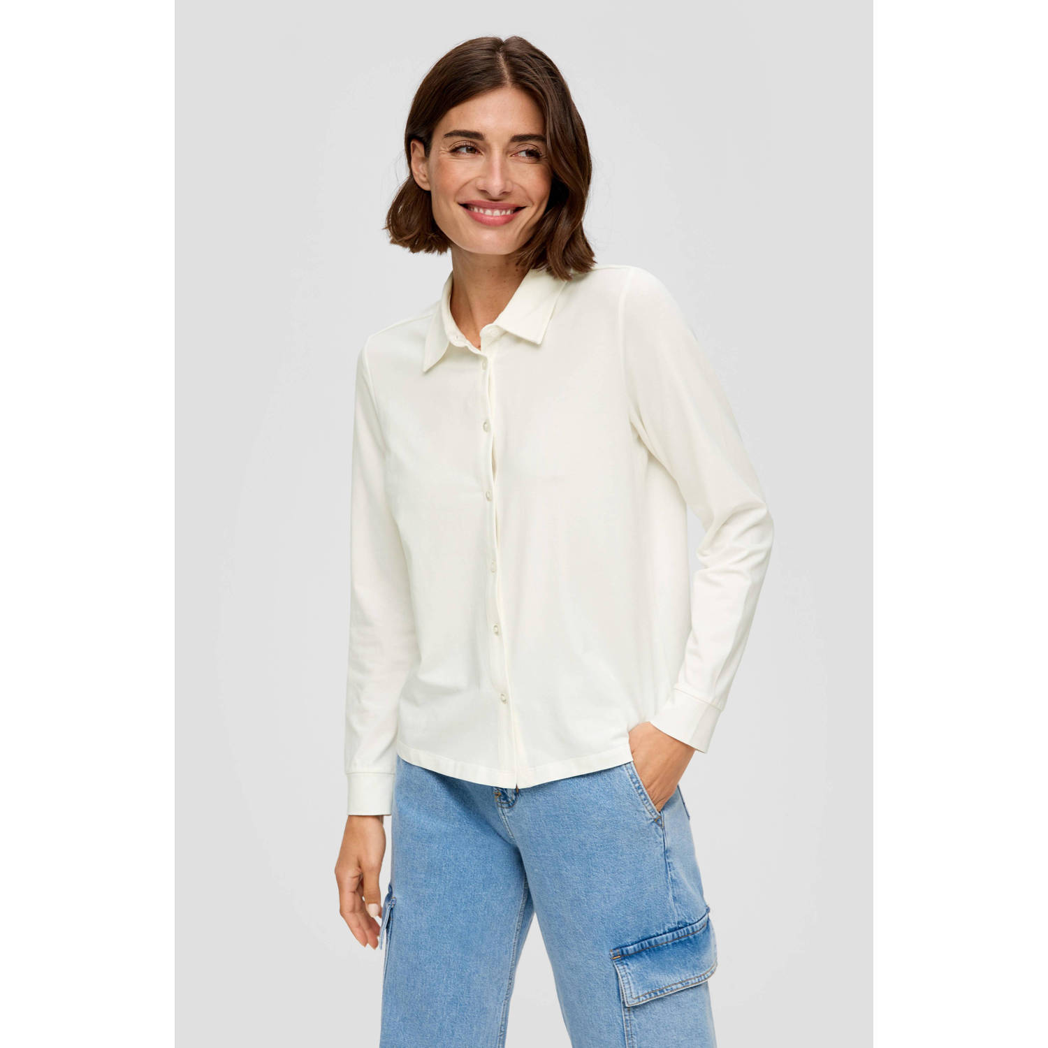 S.Oliver RED LABEL Regular fit overhemdblouse van jersey