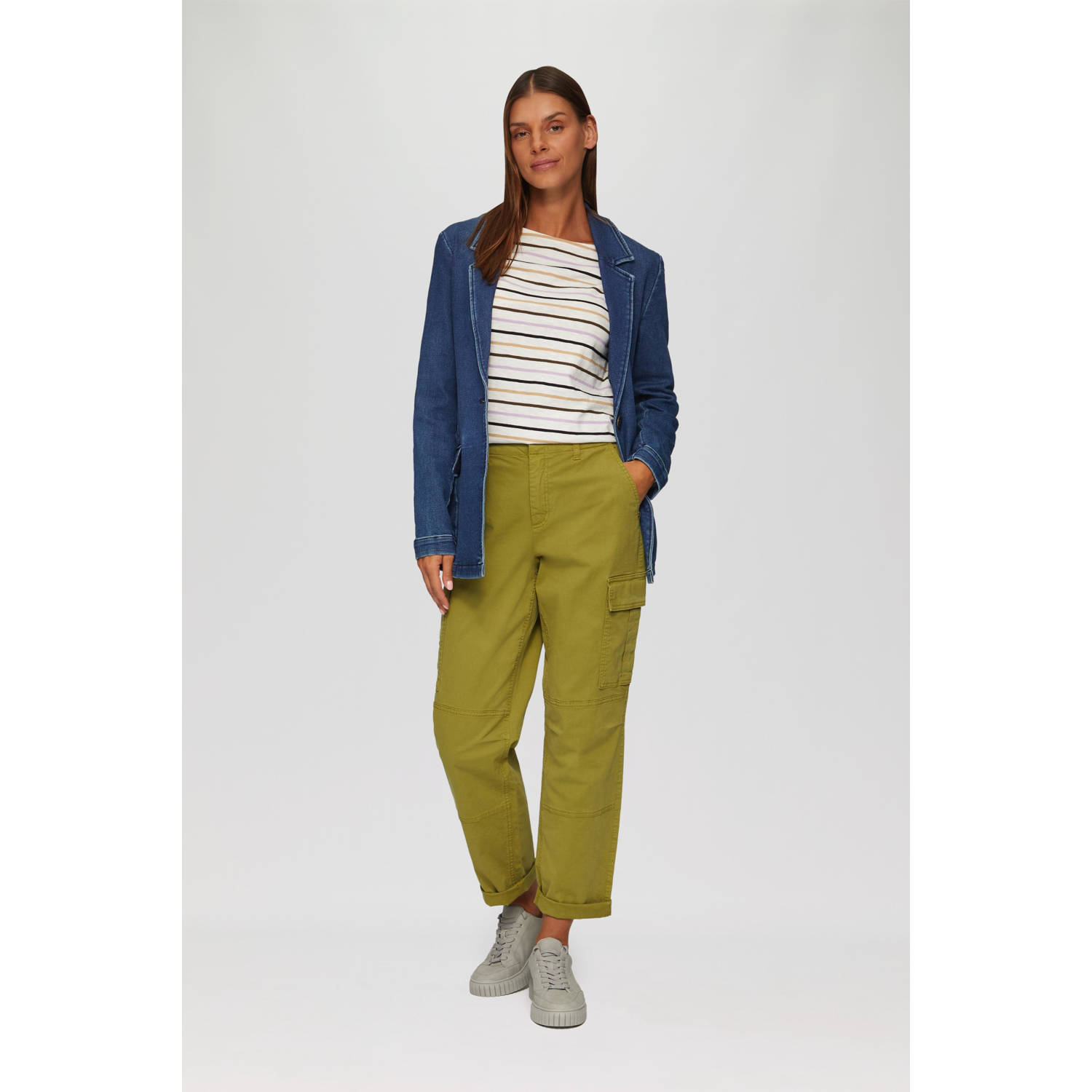 S.Oliver rechtvallende blazer dark blue denim