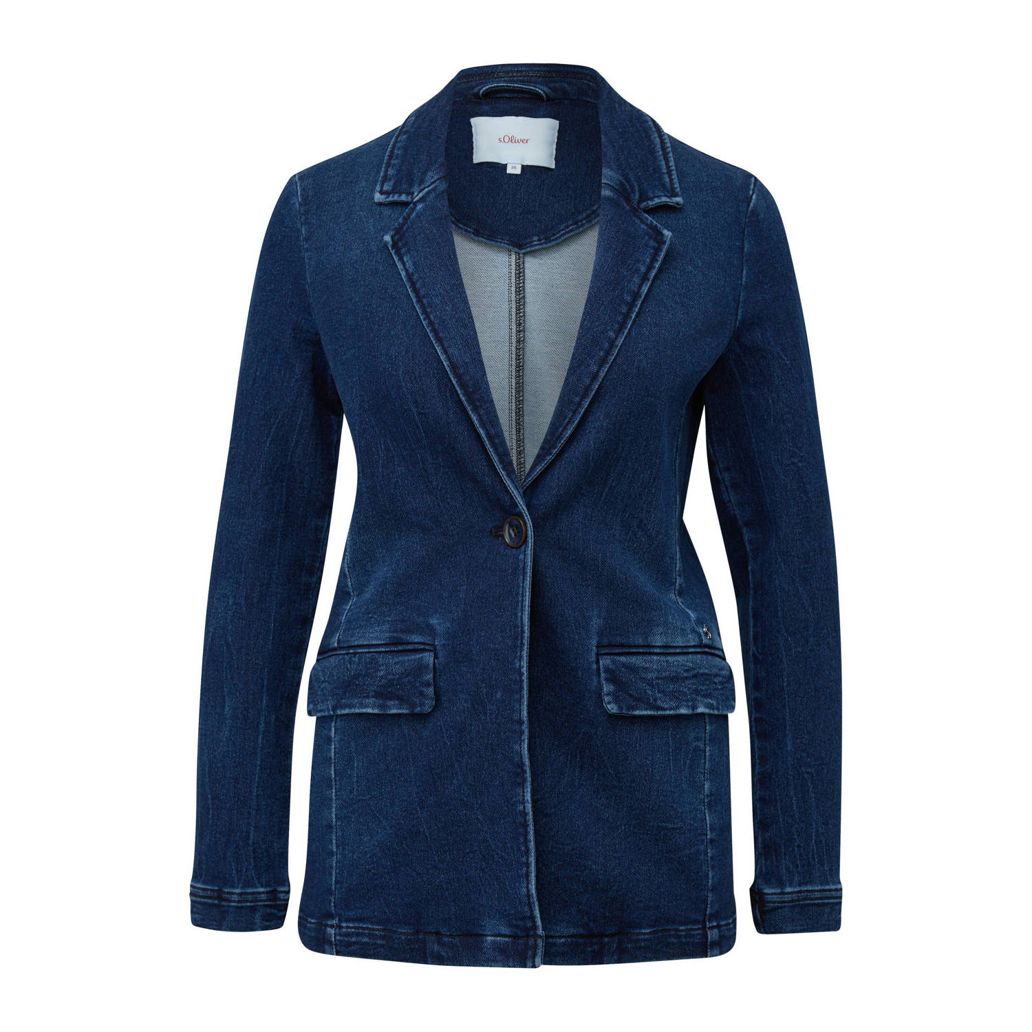 s.Oliver rechtvallende blazer dark blue denim