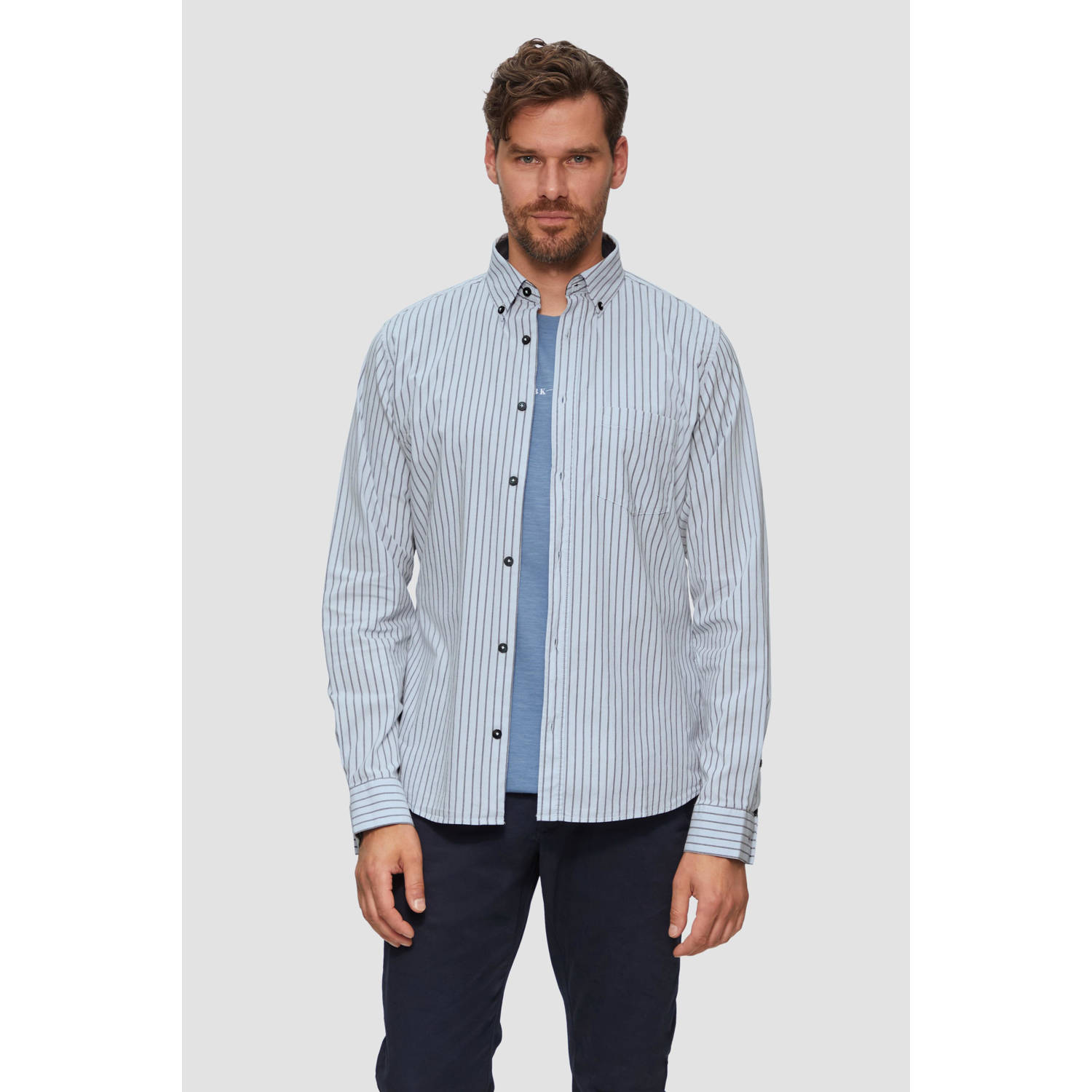 S.Oliver RED LABEL Slim fit vrijetijdsoverhemd met borstzak