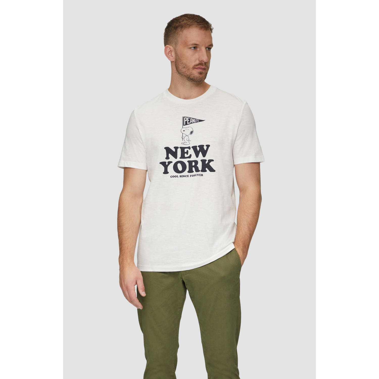 s.Oliver T-shirt met printopdruk wit