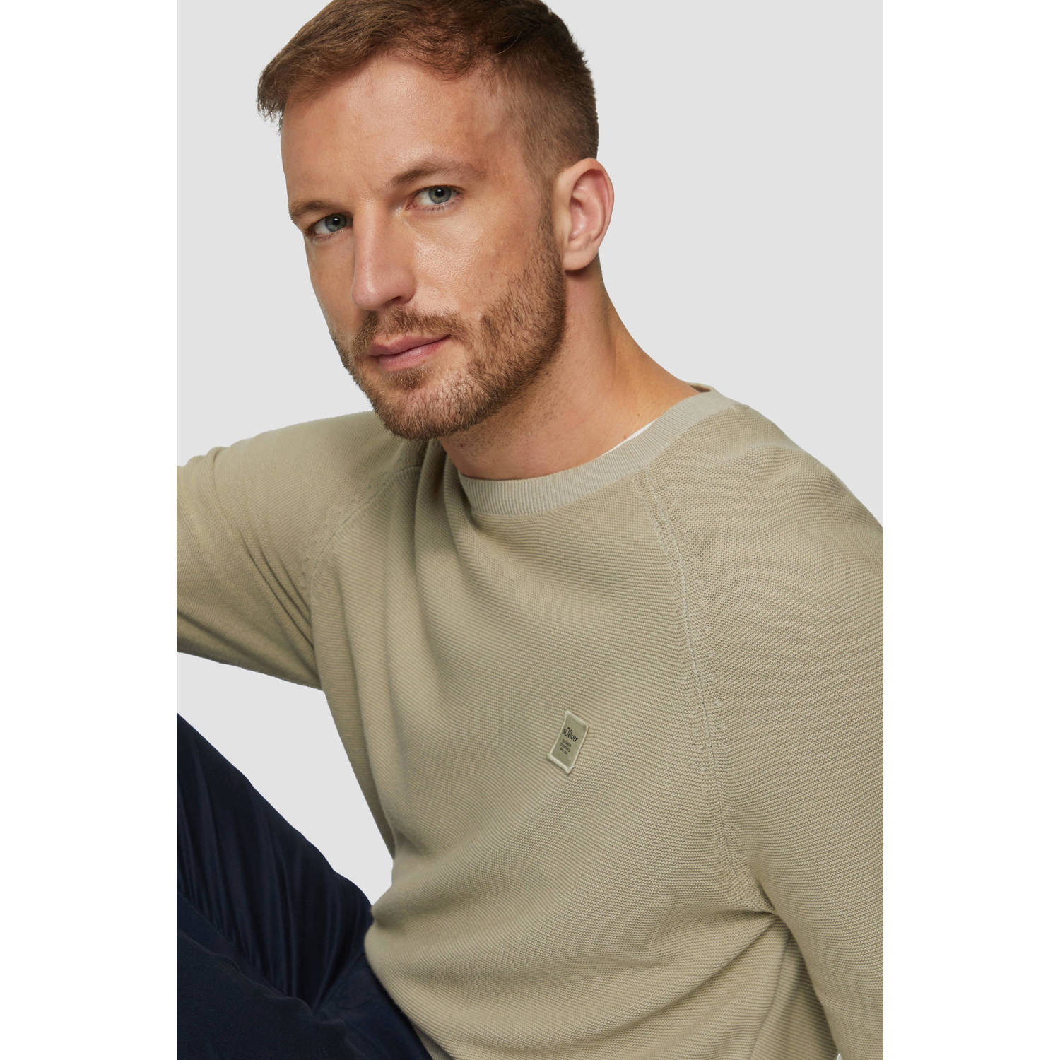 s.Oliver gebreide trui beige