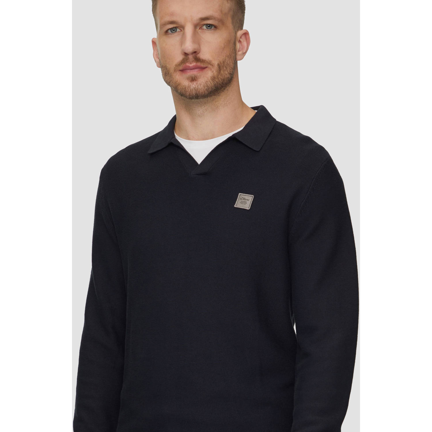 s.Oliver gebreide trui donkerblauw