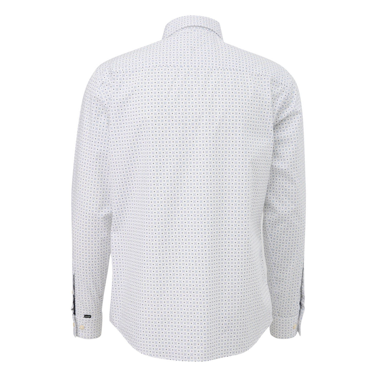 s.Oliver slim fit overhemd met all over print wit