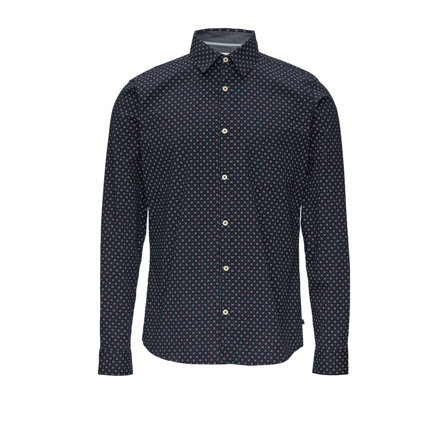 S.Oliver RED LABEL Slim fit vrijetijdsoverhemd van katoenmix
