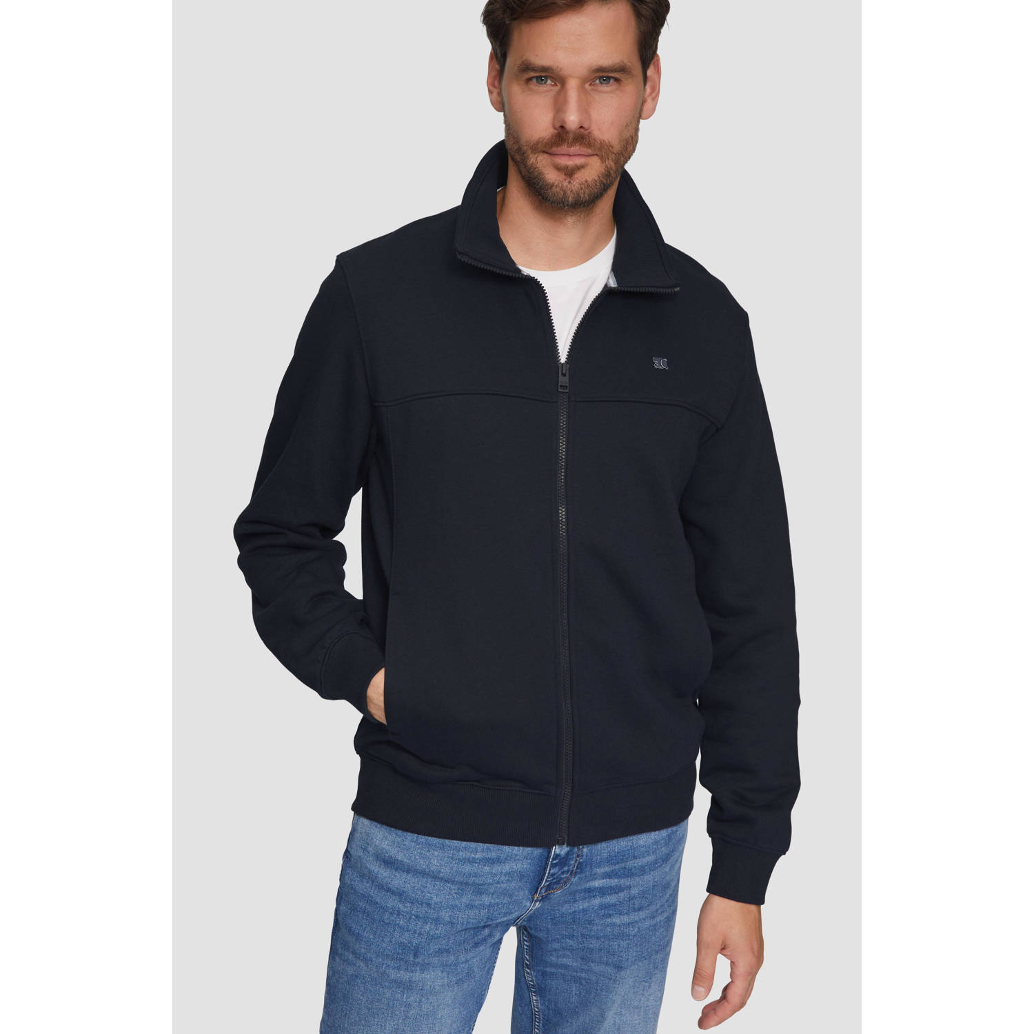 S.Oliver RED LABEL Sweatjack met opstaande kraag