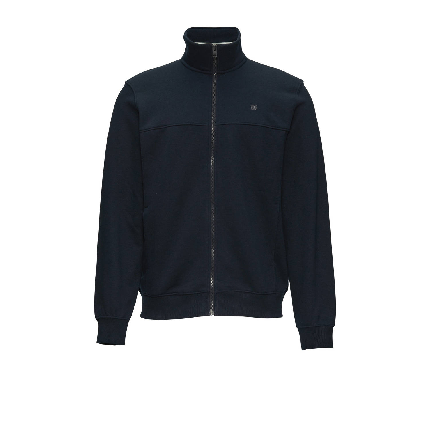 s.Oliver sweatvest met logo donkerblauw