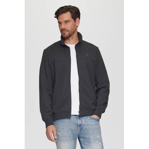 s.Oliver sweatvest met logo antraciet afbeelding