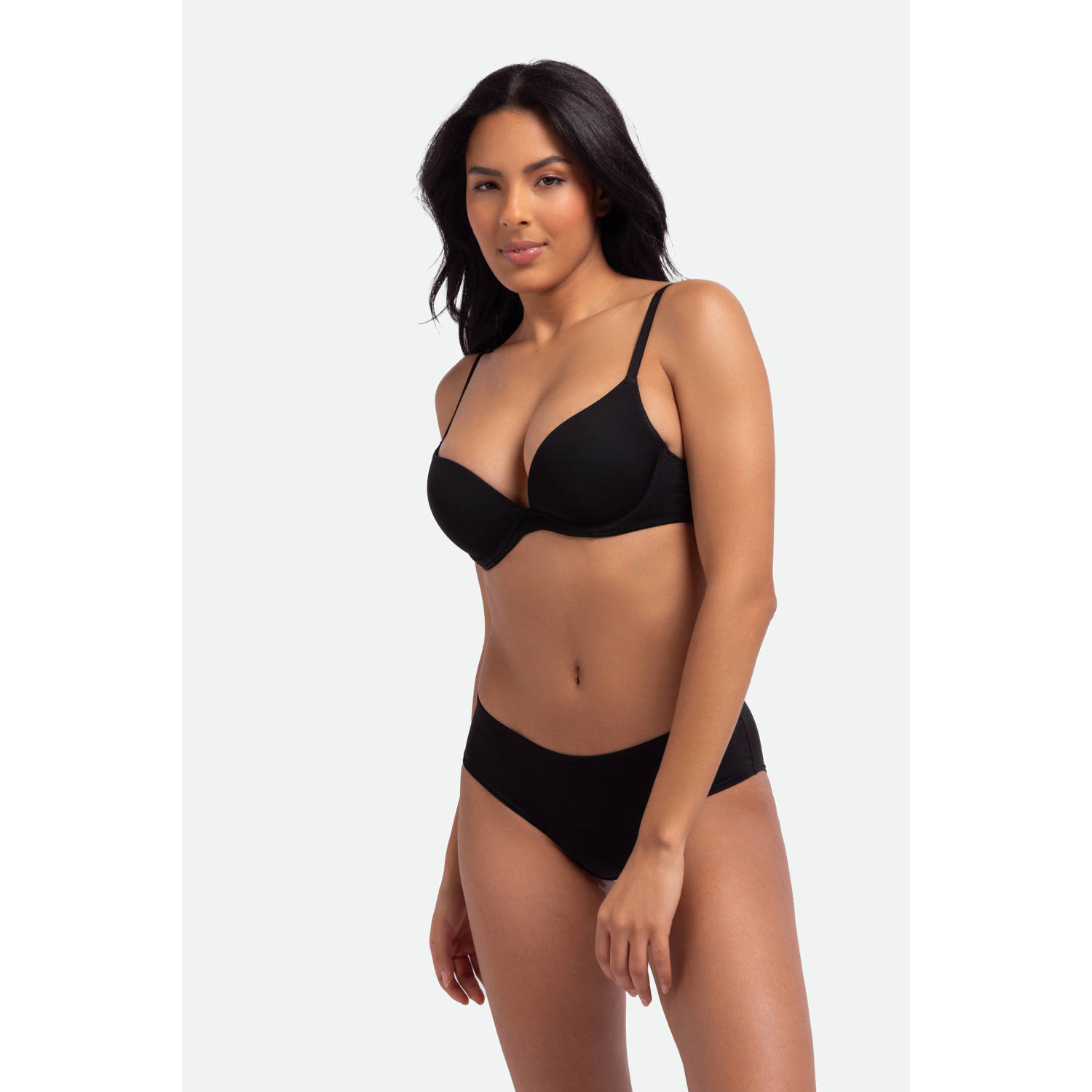 Dorina voorgevormde push-up bh Nadia (set van 2) oudroze zwart