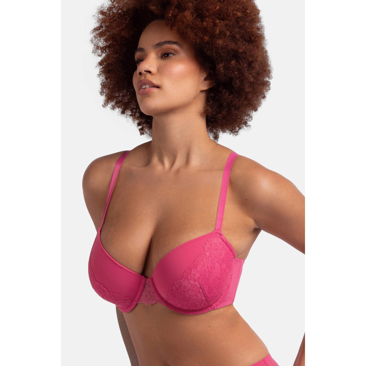 Dorina voorgevormde beugelbh Norissa (set van 2) fuchsia zwart