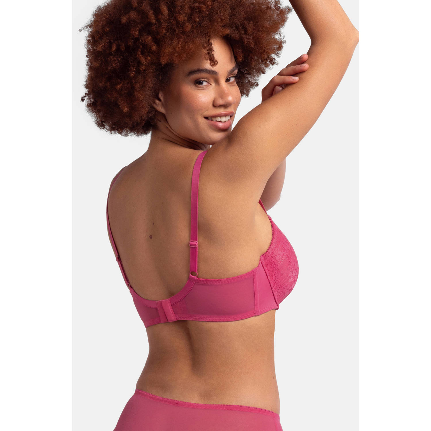 Dorina voorgevormde beugelbh Norissa (set van 2) fuchsia zwart
