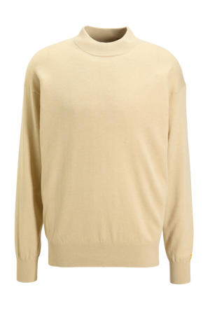 wol gebreide trui beige