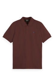 thumbnail: Scotch & Soda regular fit polo met logo donkerrood