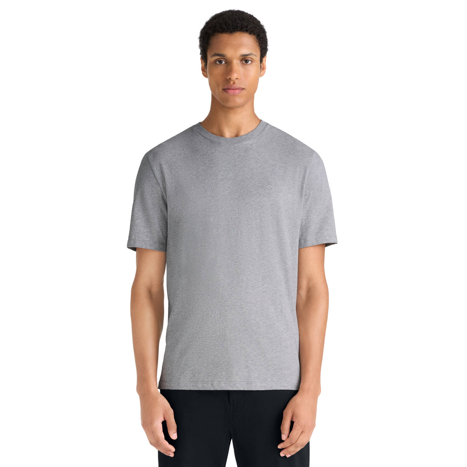 Scotch & Soda regular fit T-shirt met logo grey melange