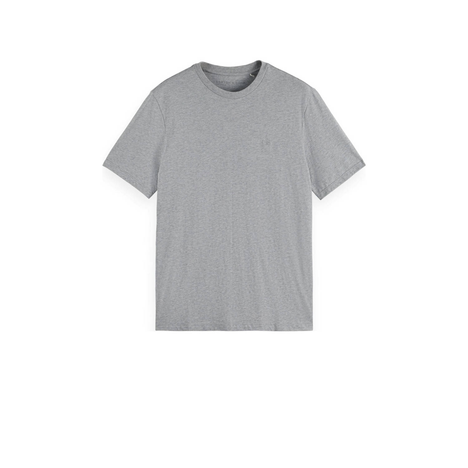 Scotch & Soda regular fit T-shirt met logo grey melange