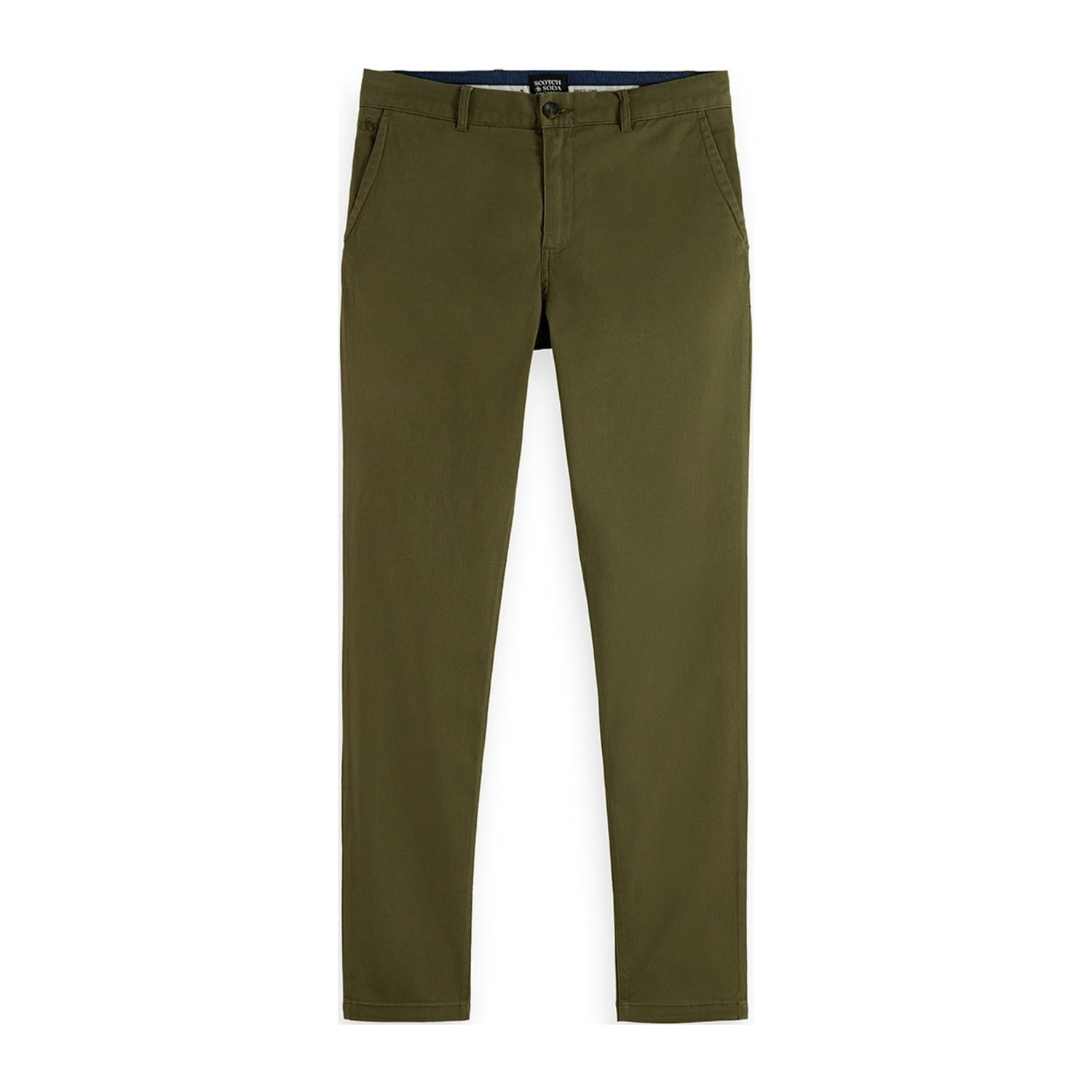 SCOTCH & SODA Heren Broeken Stuart Stretch Cotton Chino Groen