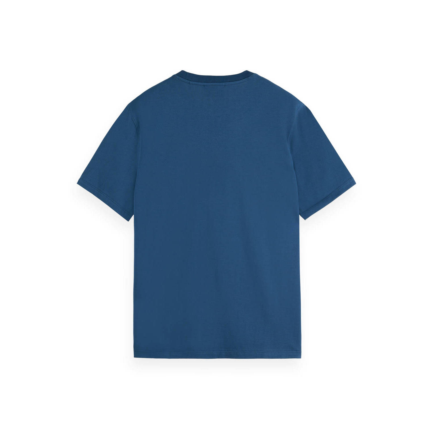 Scotch & Soda regular fit T-shirt met logo blauw