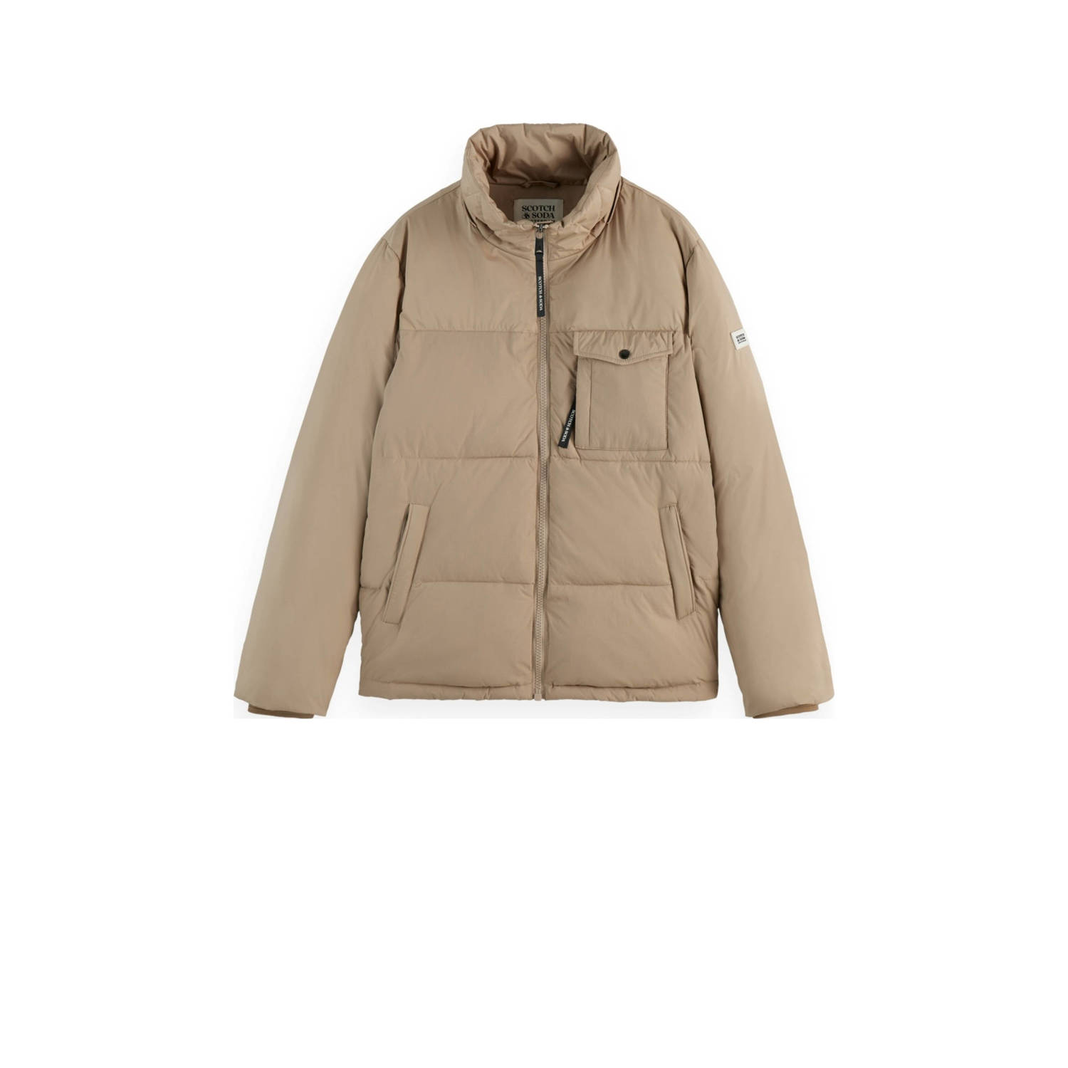 Scotch & Soda gewatteerde jas beige