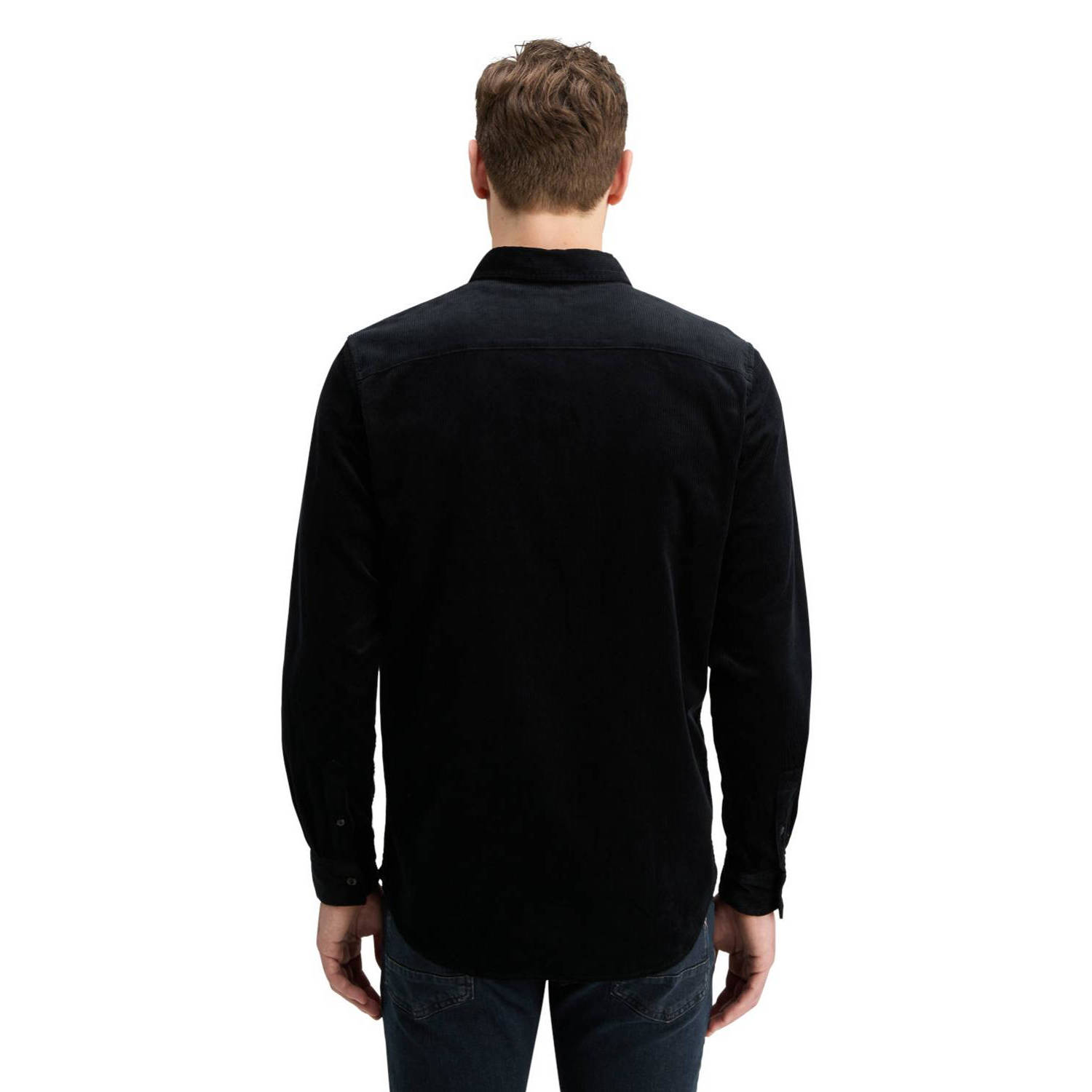 Scotch & Soda regular fit overhemd zwart