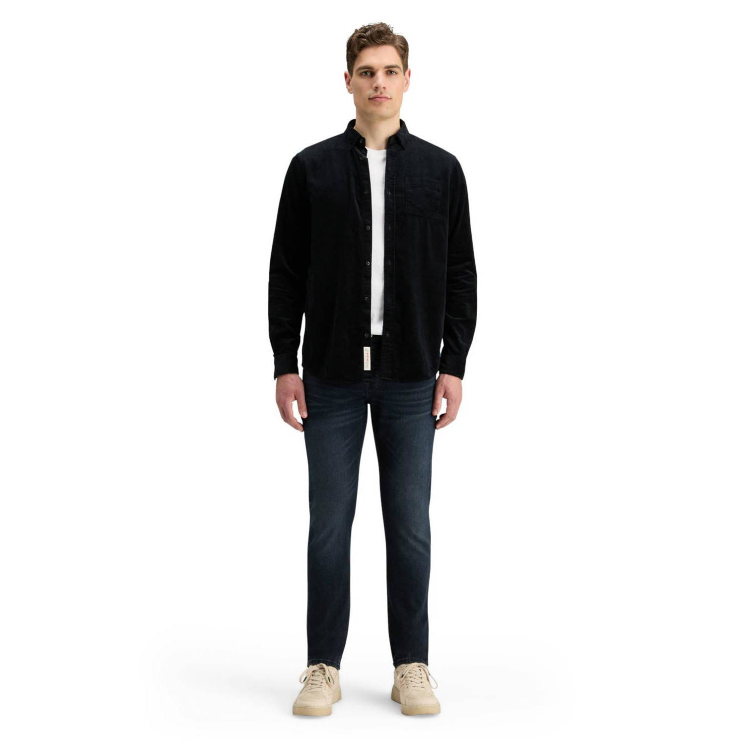 Scotch & Soda regular fit overhemd zwart